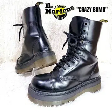 레어 닥터마틴 크레이지 봄 10홀 스틸토 더블 밑창