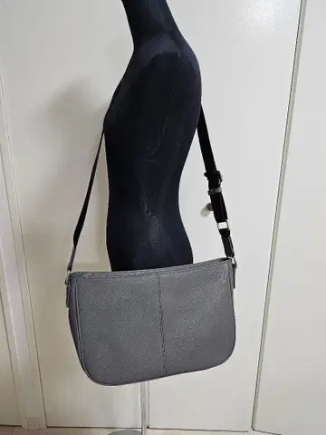 니콜 무슈 남성용 숄더백 그레이 스플릿 레더