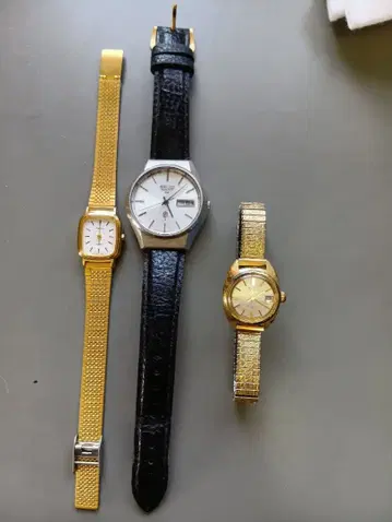 세이코 여성용 남성용 쿼츠 시계 3세트 정크제품