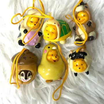 곰돌이 푸 옷 갈아입히기 피규어 마스코트 거북이 소 양 말 도토리 세트