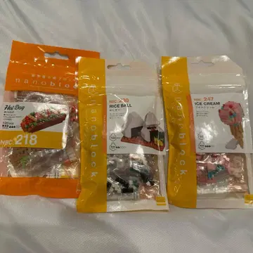 나노블럭 세트 (핫도그 오니기리 아이스크림)