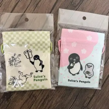 [미사용 새상품] Suica 펭귄 콩복조리 벚꽃 조수기화 2점