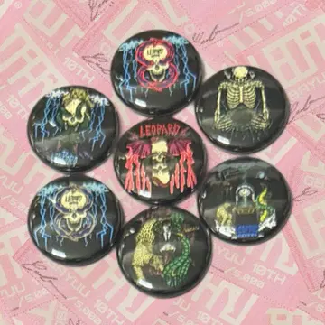 LEOPARD OBAYUU 25mm 캔뱃지 7종 세트