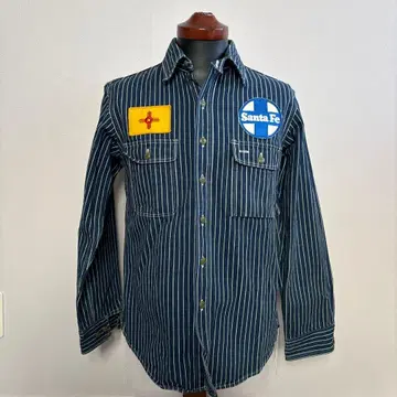 토이즈 맥코이 스트라이프 패턴 긴팔 셔츠 Santa Fe 사이즈 14