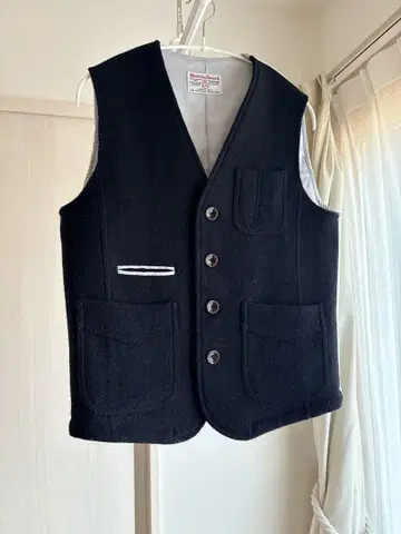 거의 미사용품 Mitsumine x Harris Tweed 베스트