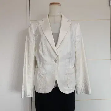 투모로우랜드 봄/여름 테일러드 자켓 마 혼방 화이트 40