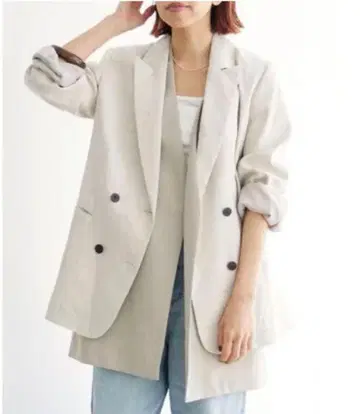 IENA 린넨 코튼 스트레치 자켓 36 봄/여름 테일러드 린넨 출퇴근