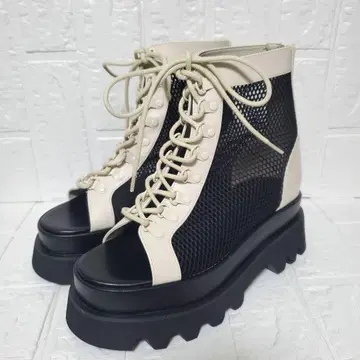 미사용급 HARE(하레) 통굽 샌들 23.5cm 메쉬 봄/여름