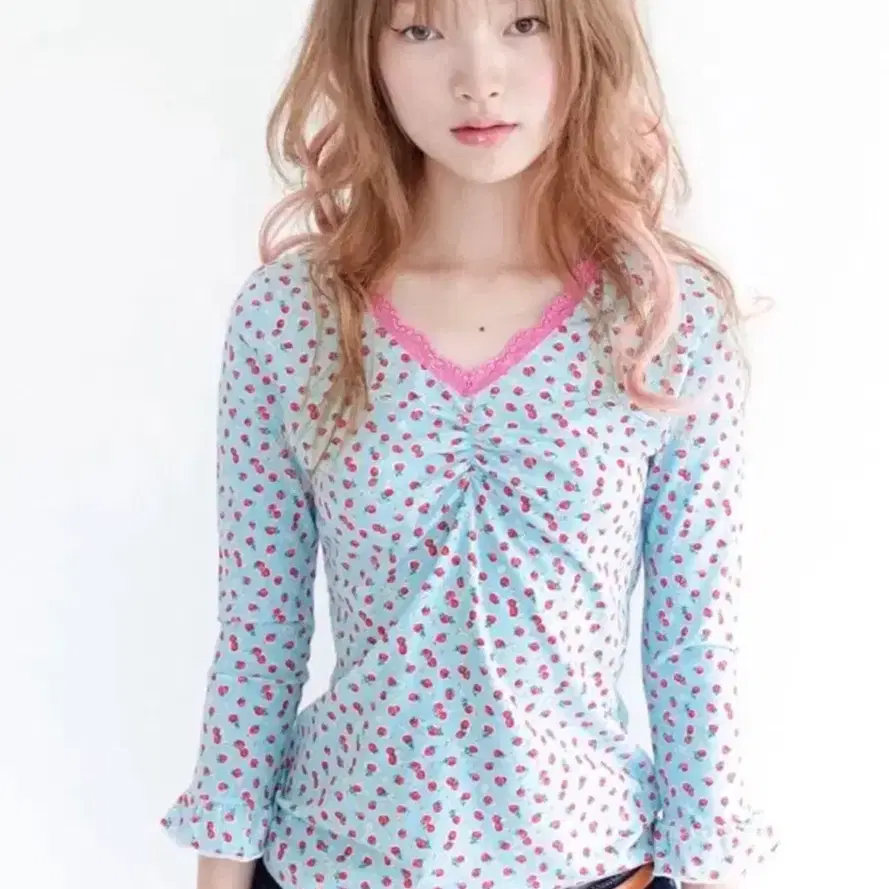 Shopfairy little strawberry lace top (mint) #샵페어리,#샵페어리