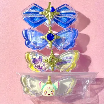 2 너와 아이돌 프리큐어 키라룬 리본 가챠가챠 4점 세트