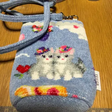 FEILER 스마트폰 숄더 모쁘띠샤 고양이 블루