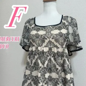 MERCURYDUO 머큐리 듀오 미니 원피스 반팔 베이지 F