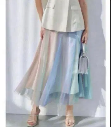 [택 포함 새상품] MERCURYDUO 그라데이션 튤 볼륨 스커트