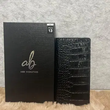 ABBI SIGNATURE iPhone 13 천연 가죽 수첩형 케이스