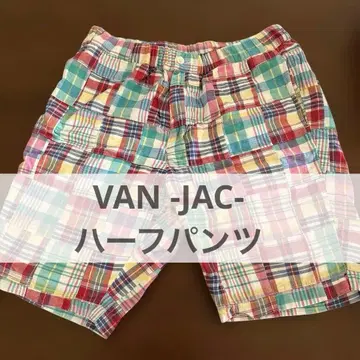 패치워크 패턴 하프 팬츠 van jacket