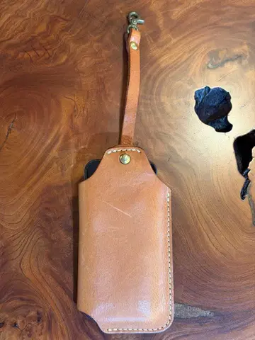 HERZ 천연 가죽 스트랩 포함 케이스 브라운