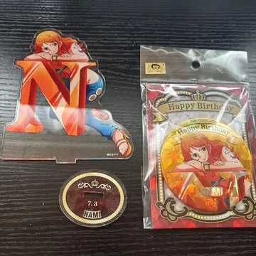 원피스 무기와라 스토어 나미 벌스데이 캔뱃지 아크릴 스탠드