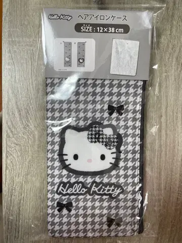 아베일 산리오 헬로키티 헤어 다리미 케이스 하운드투스 체크 패턴