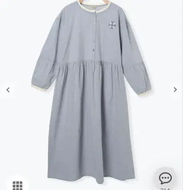 사만사 모스모스 자수 룸 원피스