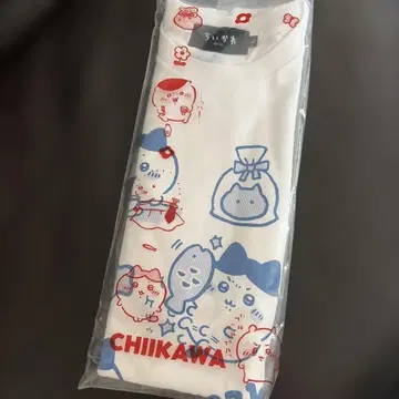 캐릭터 L 사이즈 화이트 치이카와 팩 T셔츠 팩 B 하치와레