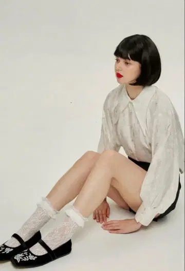 트웬티즈 [이것은 아주 오래된 노래] 벌룬 슬리브 시노와즈리 블라우스