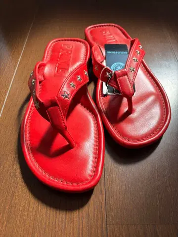 샌들 42 GUILD PRIME 빨간색 레드 택 포함