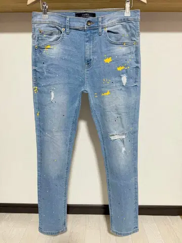 신축성 강함 봄/여름용 부드러움 페인트 ZARA MAN 데님 스키니