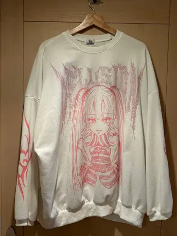 VOLCAN&APHRODITE 라메 트윈 테일 GIRL 롱T 화이트