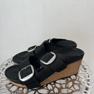 버켄스탁 papillio 블랙 힐 샌들 37