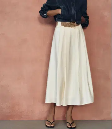 [ZARA] 브레이드 벨트 미디 스커트 S 사이즈 완판템