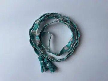 미사용 청록색과 은색 허리띠 145cm