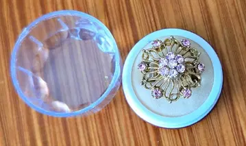 프리 사이즈 반지 골드 핑크 스톤 케이스 포함