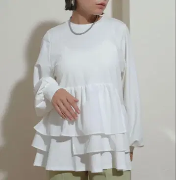 Palm Riche 프릴 디테일 플레어 A라인 분또 상의