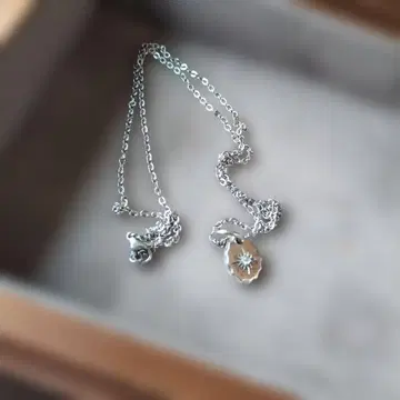 SAAD 실버 타타키 펜던트 목걸이