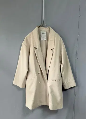 Noble 노블 하프 슬리브 더블 브레스트 자켓 옅은 베이지 36