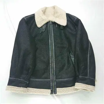 셀렉트모카 보아 옷깃 페이크 무스탕 자켓 블랙 계열 여성용 M