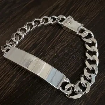 멕시칸 주얼리 실버 925 ID 체인 팔찌 빈티지