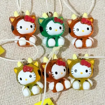 키티 피규어 키링 스트랩 참 묶음 판매