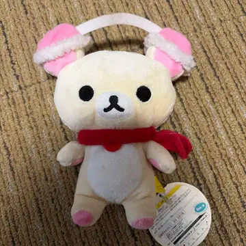 레트로 리락쿠마 봉제 인형 코리락쿠마 귀도리 머플러