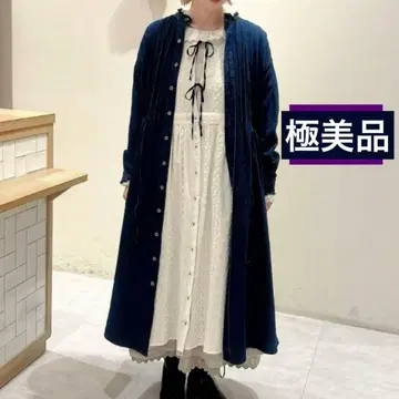 사만사 모스모스 데님 스탠드 카라 턱 원피스 데님 원피스