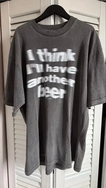 90s 빈티지 티셔츠 모자이크 글자 have another beer