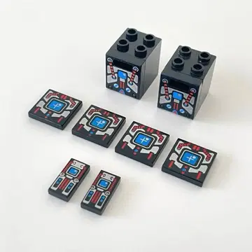 LEGO 스파이러스 프린트 부품 모음 / 올드 레고 우주 시리즈