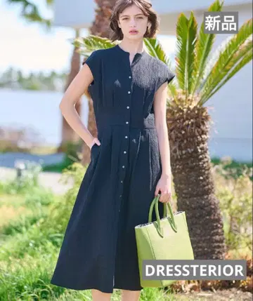 DRESSTERIOR 프렌치 슬리브 리플 원피스 [택 포함 새상품]