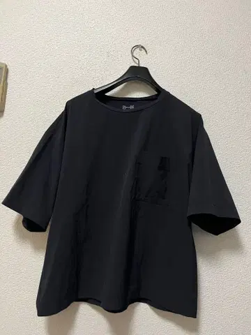 무지 라보 나일론 풀오버 티셔츠 / S~M 블랙 스트레치 포켓 티