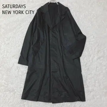 세러데이 뉴욕시티 롱 코트 블랙 L 사이즈 아우터 무지