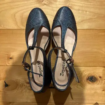 Repetto 글리터 네이비 하이힐 펌프스