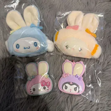 산리오 폭신한 귀의 토끼 모임 시나몬 코기뮨 헬로키티 쿠로미