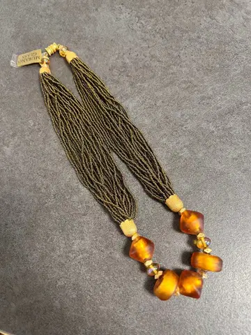 0405-8 이탈리아제 무라노 유리 목걸이 빈티지 액세서리