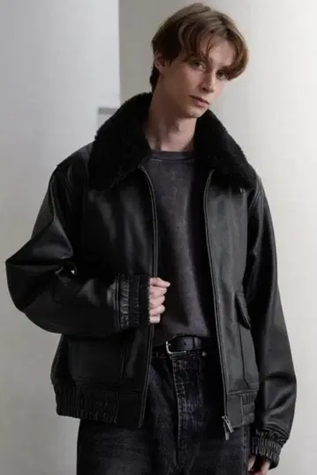 [ CLEL ] 소가죽/카우 가죽 G-1 블루종