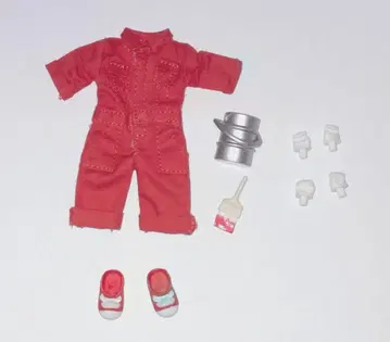 넨도로이드돌 의상 세트 컬러풀 작업복 레드 중고